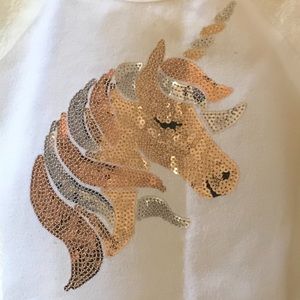 Unicorn sweater with gold sparkle sequins 3T TCP